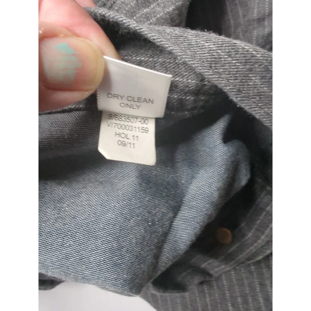 Banana Republic Mens Gray Straight Dress Pants 34x32 Dark Academia Y2K Cotton
